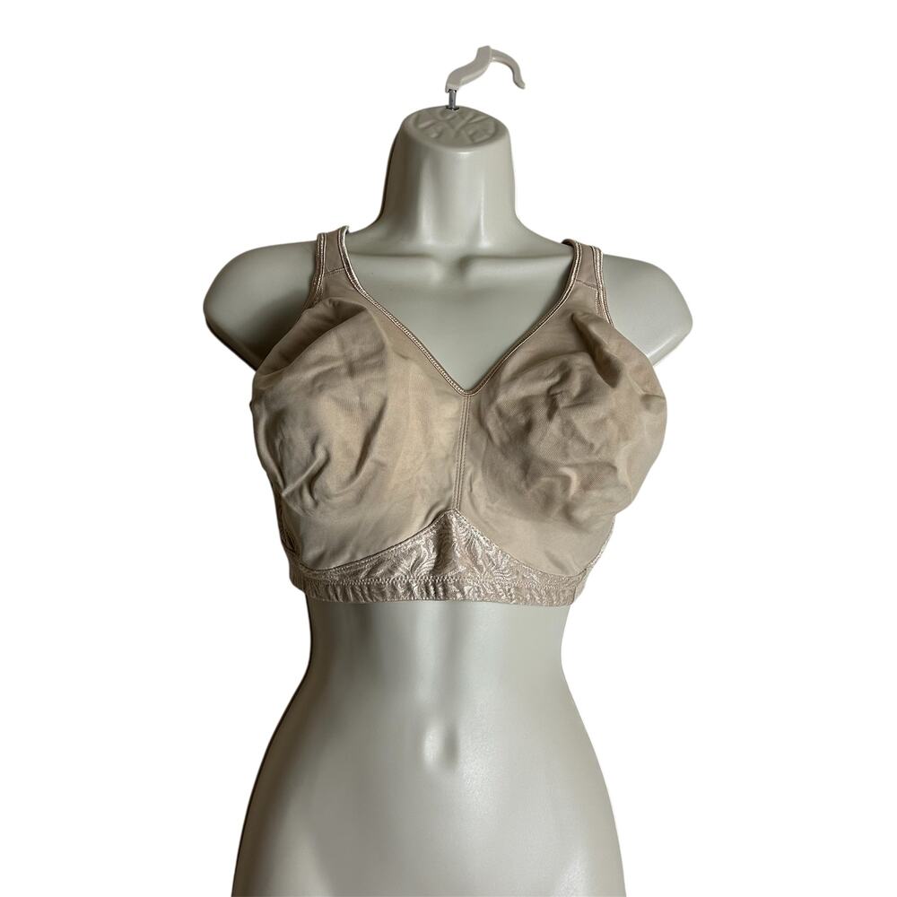 Playtex Bra 42DDD Style 4049 Beige 18 Hour Side Back Smoothing Cool Comfort